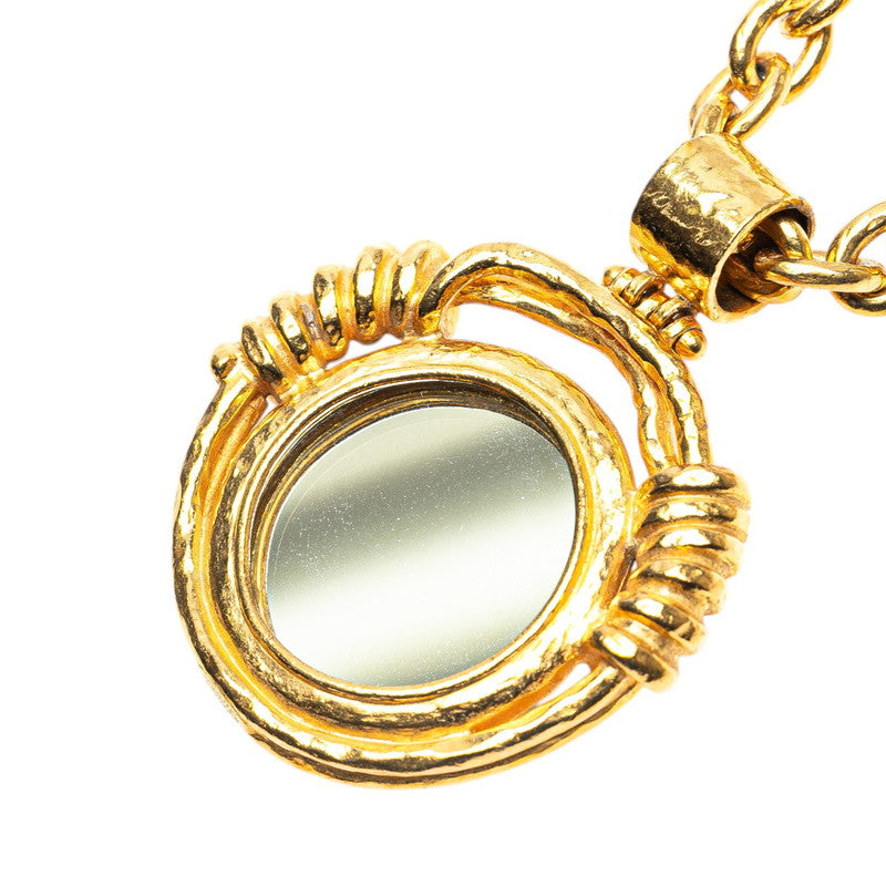 Chanel Coco Mark Round Mirror Necklace