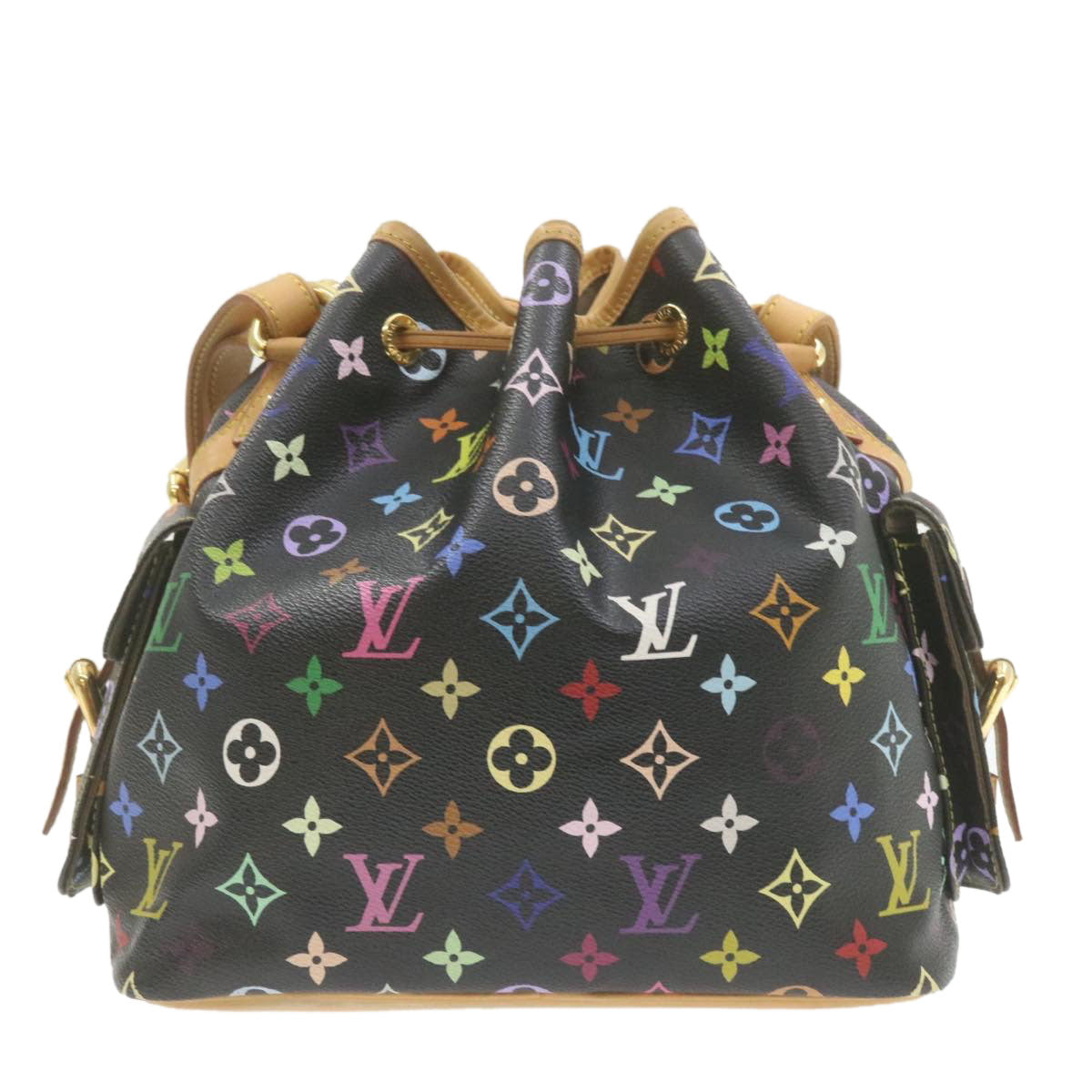 LOUIS VUITTON Monogram Multicolor Noe Shoulder Bag Black M42230 LV  am337bA
