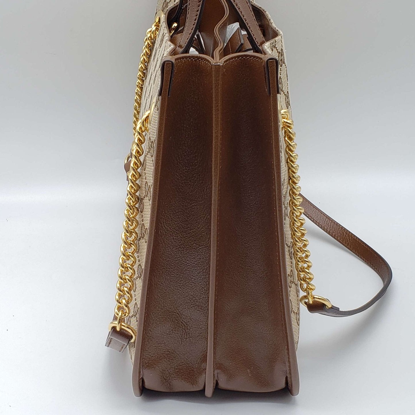 Brand New 1955 Gucci Horsebit Large GG Tote Bag