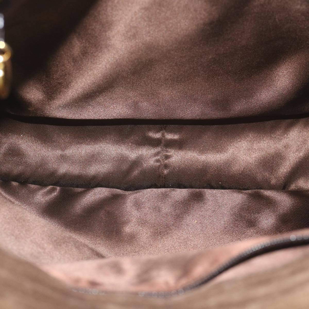 CHANEL Shoulder Bag Suede Brown CC Auth bs10241
