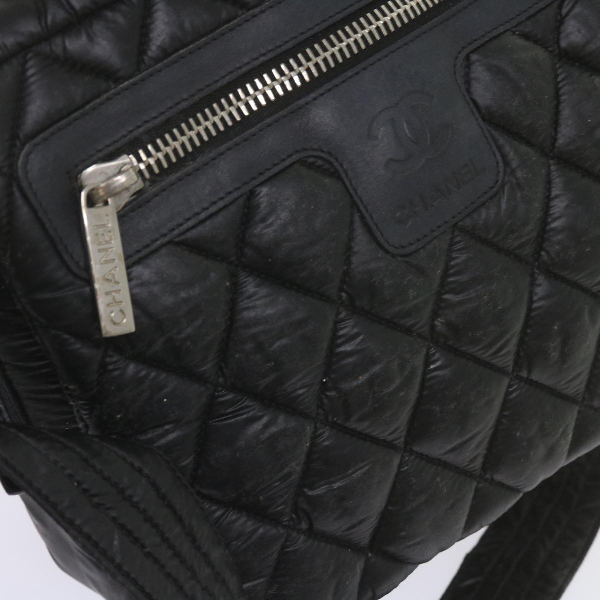 Top Quality Chanel Cococoon Shoulder Bag Nylon Black CC Auth bs10518
