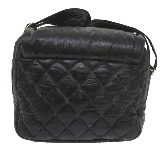 CHANEL Cococoon Shoulder Bag Nylon Black CC Auth bs10518