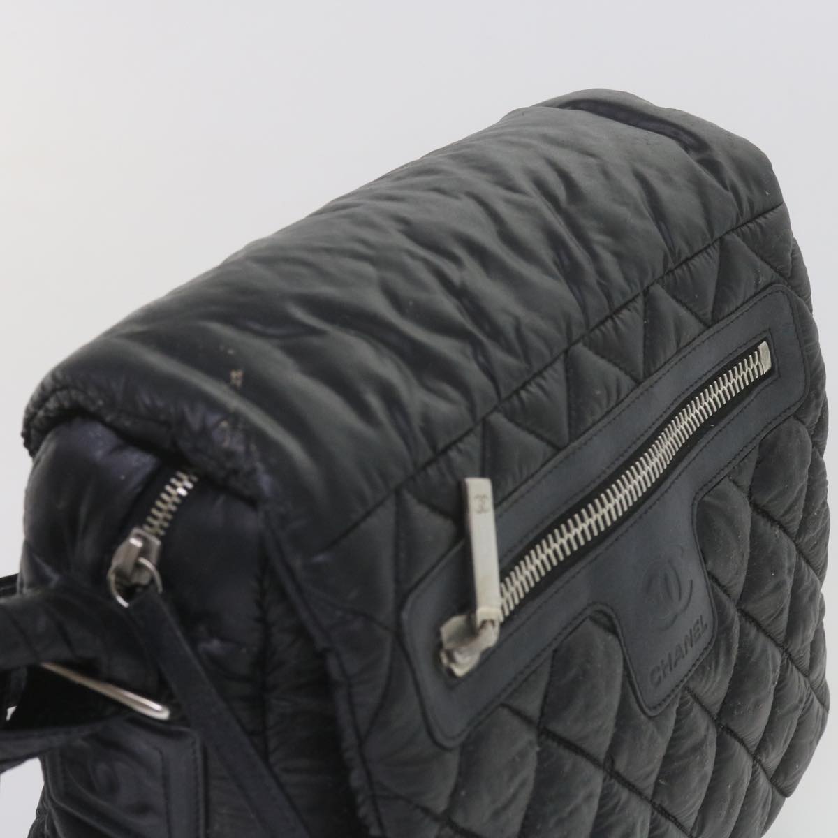 Top Quality Chanel Cococoon Shoulder Bag Nylon Black CC Auth bs10518