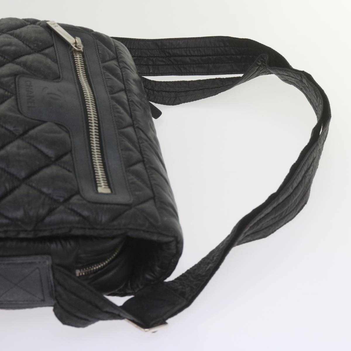 Top Quality Chanel Cococoon Shoulder Bag Nylon Black CC Auth bs10518