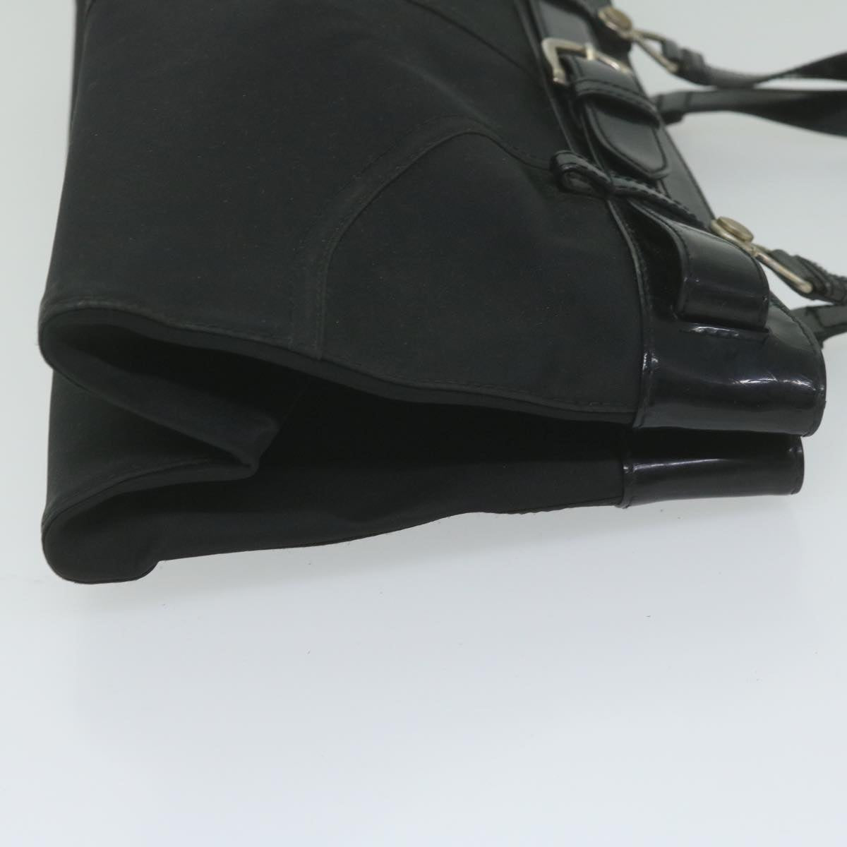 CHRISTIAN DIOR Hand Bag Nylon Black Auth bs10556
