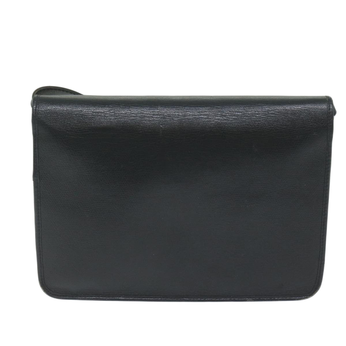 CHRISTIAN DIOR Honeycomb Canvas Shoulder Bag Black Auth bs10602