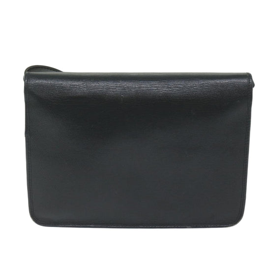 CHRISTIAN DIOR Honeycomb Canvas Shoulder Bag Black Auth bs10602