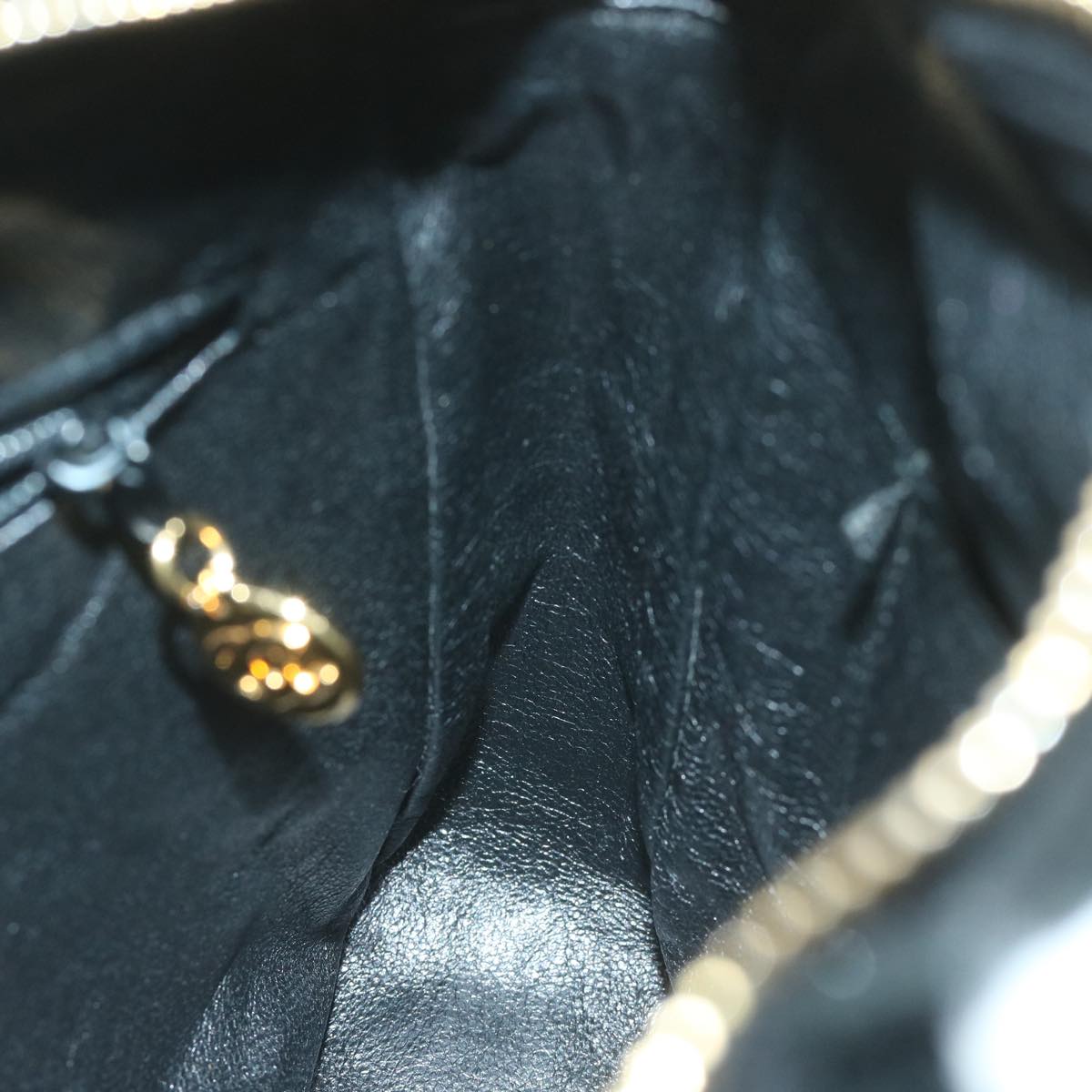 Top Quality Chanel Hand Bag Velor Black CC Auth bs10697