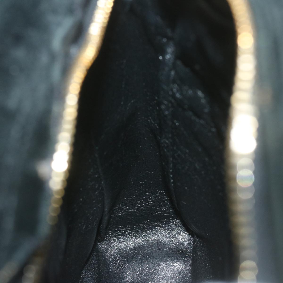 Top Quality Chanel Hand Bag Velor Black CC Auth bs10697