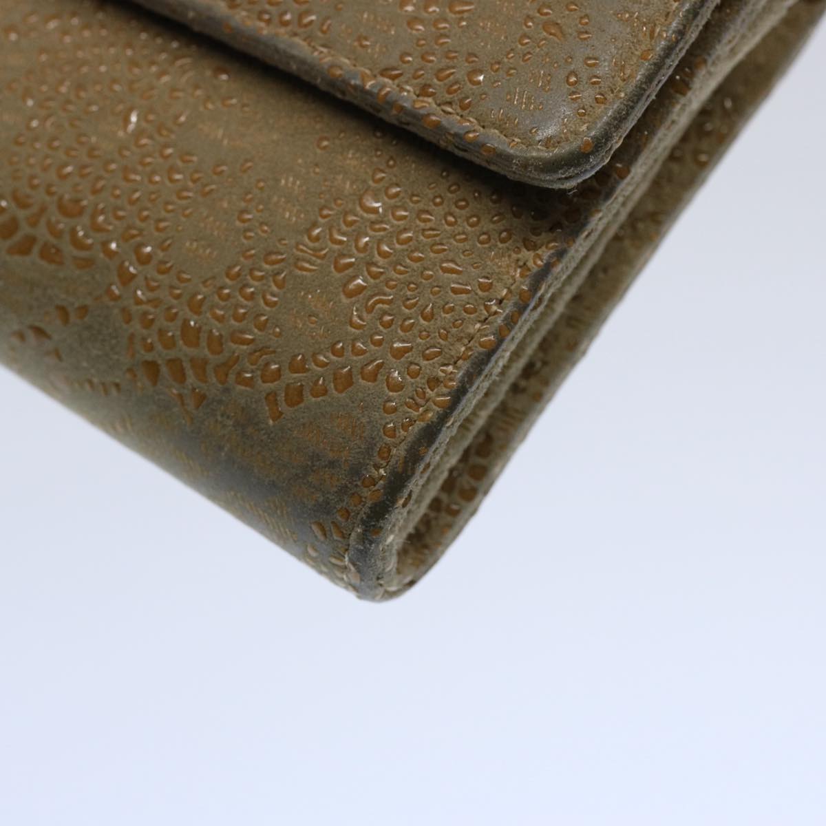 Top Quality Chanel Long Wallet Suede Beige CC Auth bs10744