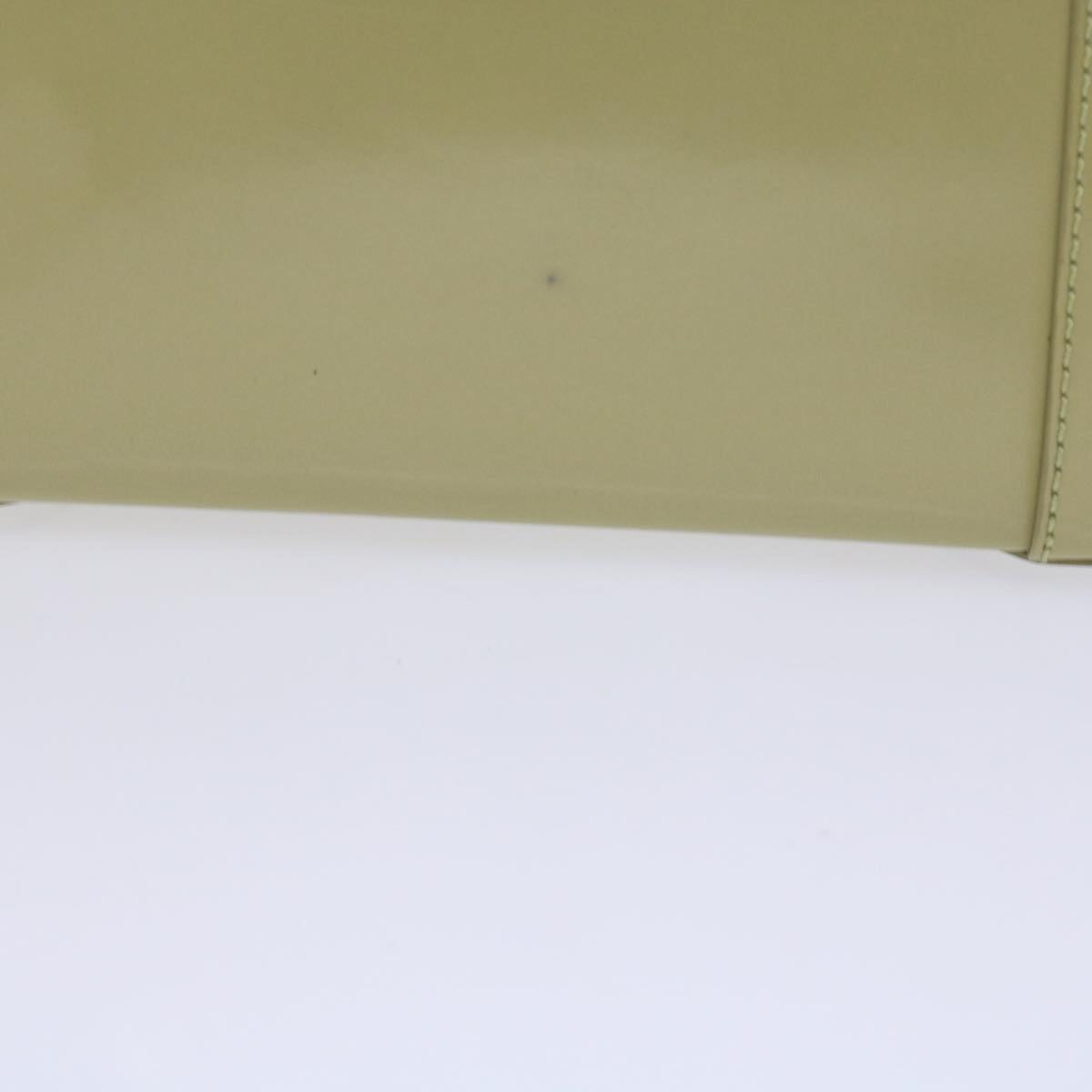 CHRISTIAN DIOR Shoulder Bag Patent leather Beige Auth bs10786