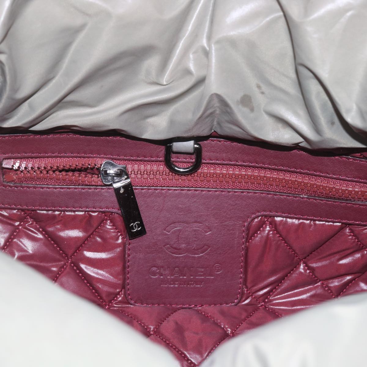 Top Quality Chanel Cococoon Shoulder Bag Nylon Gray CC Auth bs10830