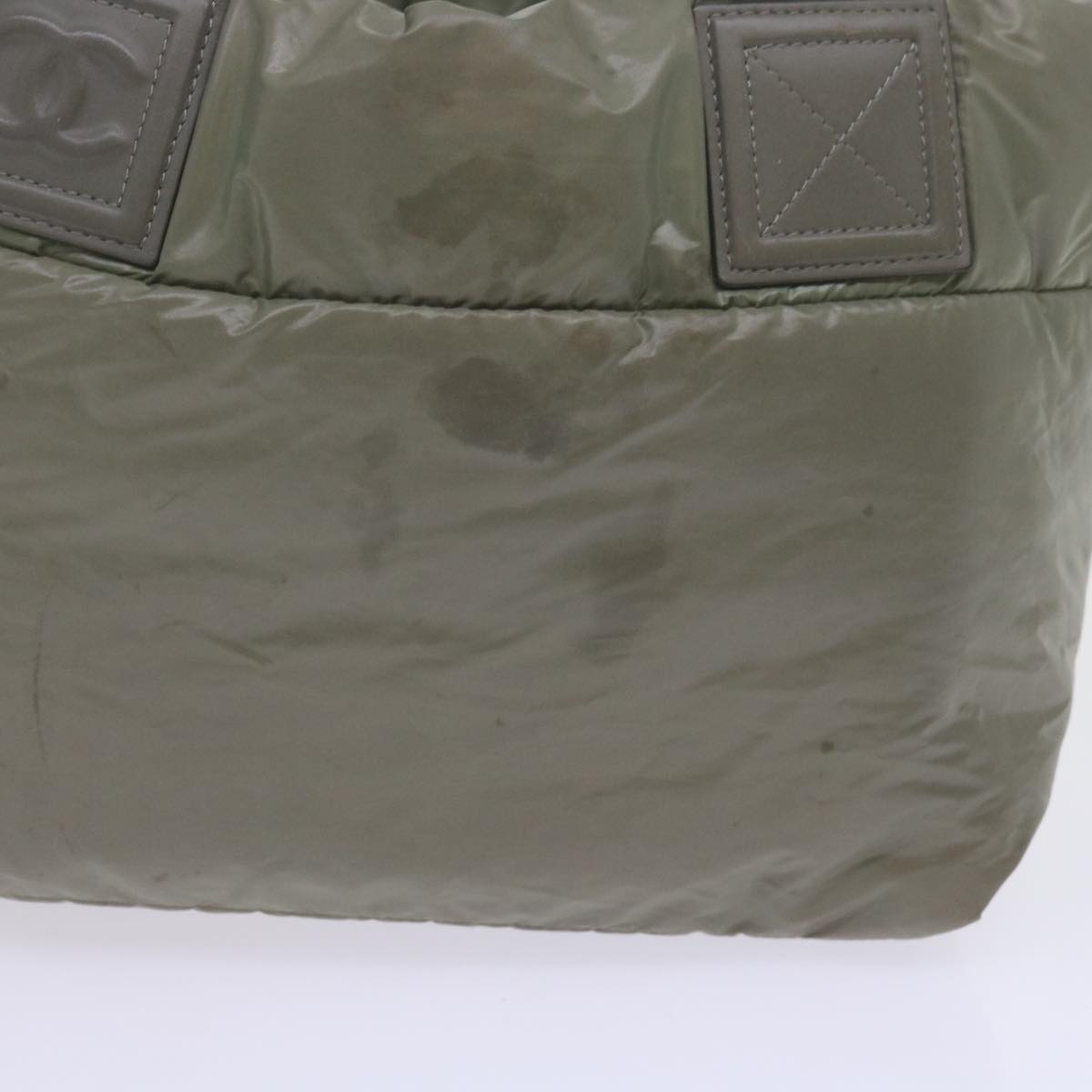Top Quality Chanel Cococoon Shoulder Bag Nylon Gray CC Auth bs10830