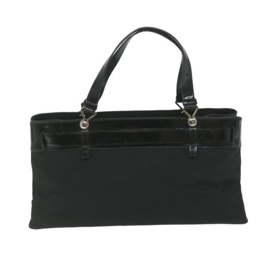 CHRISTIAN DIOR Hand Bag Nylon Black Auth bs10870