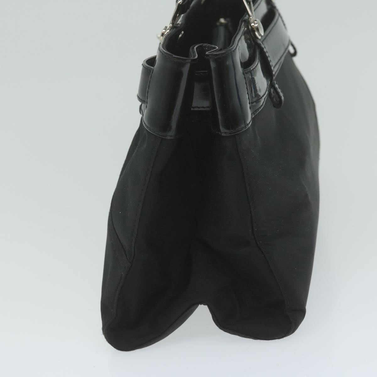 CHRISTIAN DIOR Hand Bag Nylon Black Auth bs10870