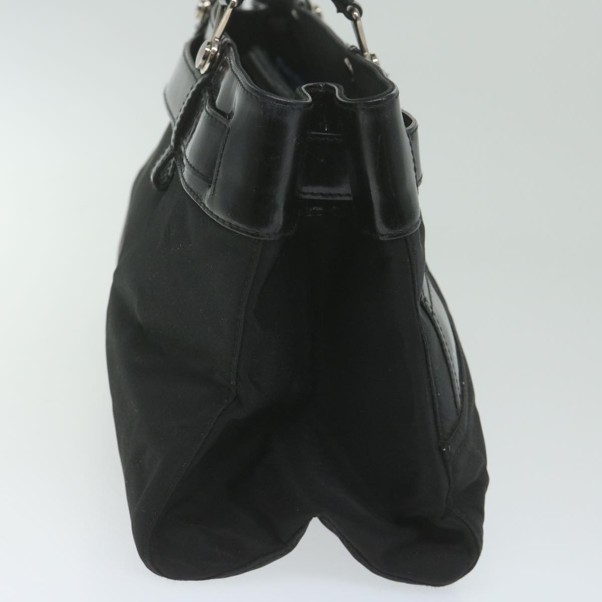 CHRISTIAN DIOR Hand Bag Nylon Black Auth bs10870