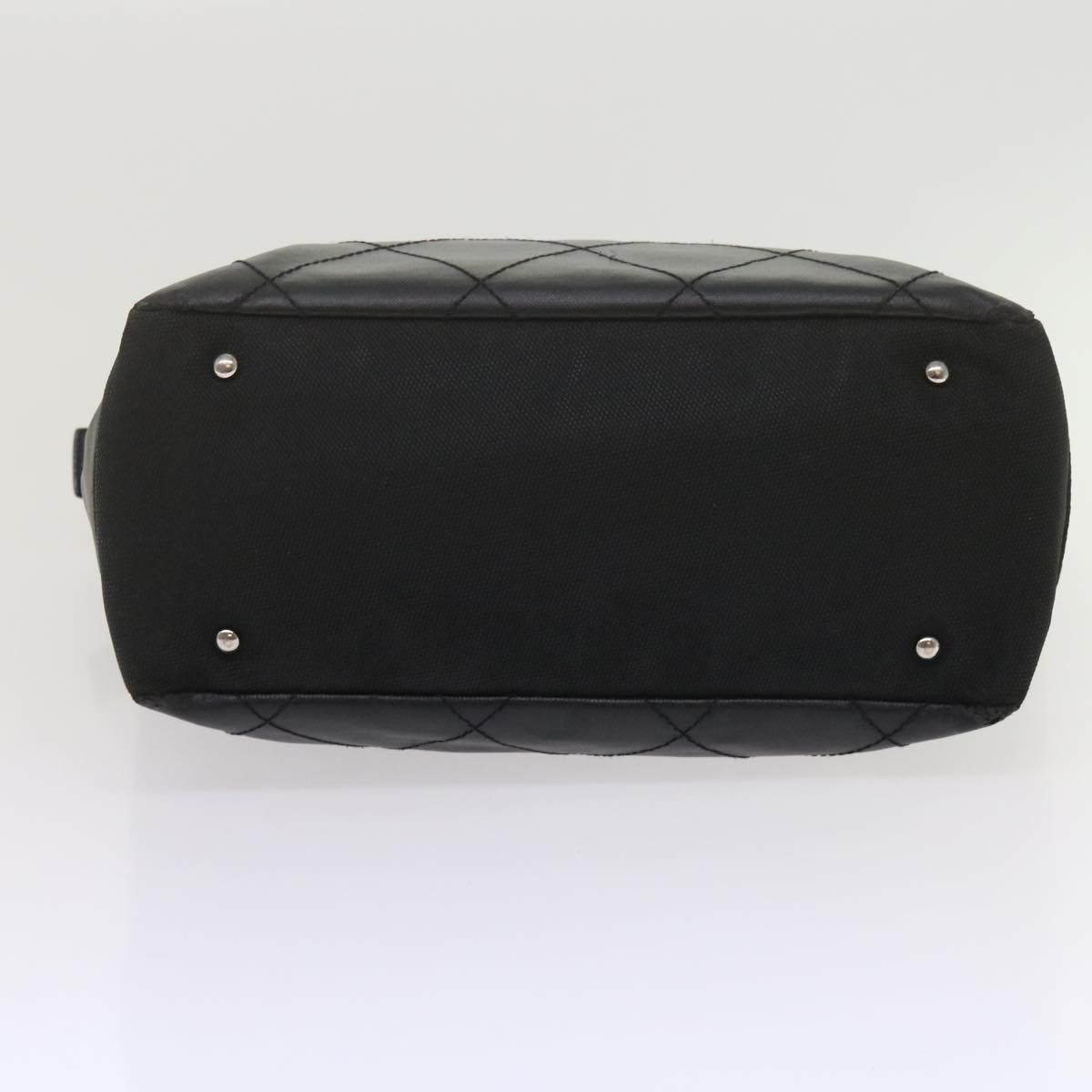 Top Quality Chanel Paris Biarritz MM Tote Bag Coated Canvas Black CC Auth bs10905