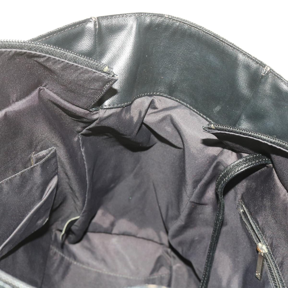 CHANEL Paris Biarritz MM Tote Bag Coated Canvas Black CC Auth bs10905