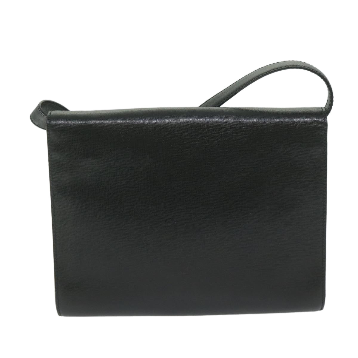 CHRISTIAN DIOR Shoulder Bag Leather Black Auth bs11007