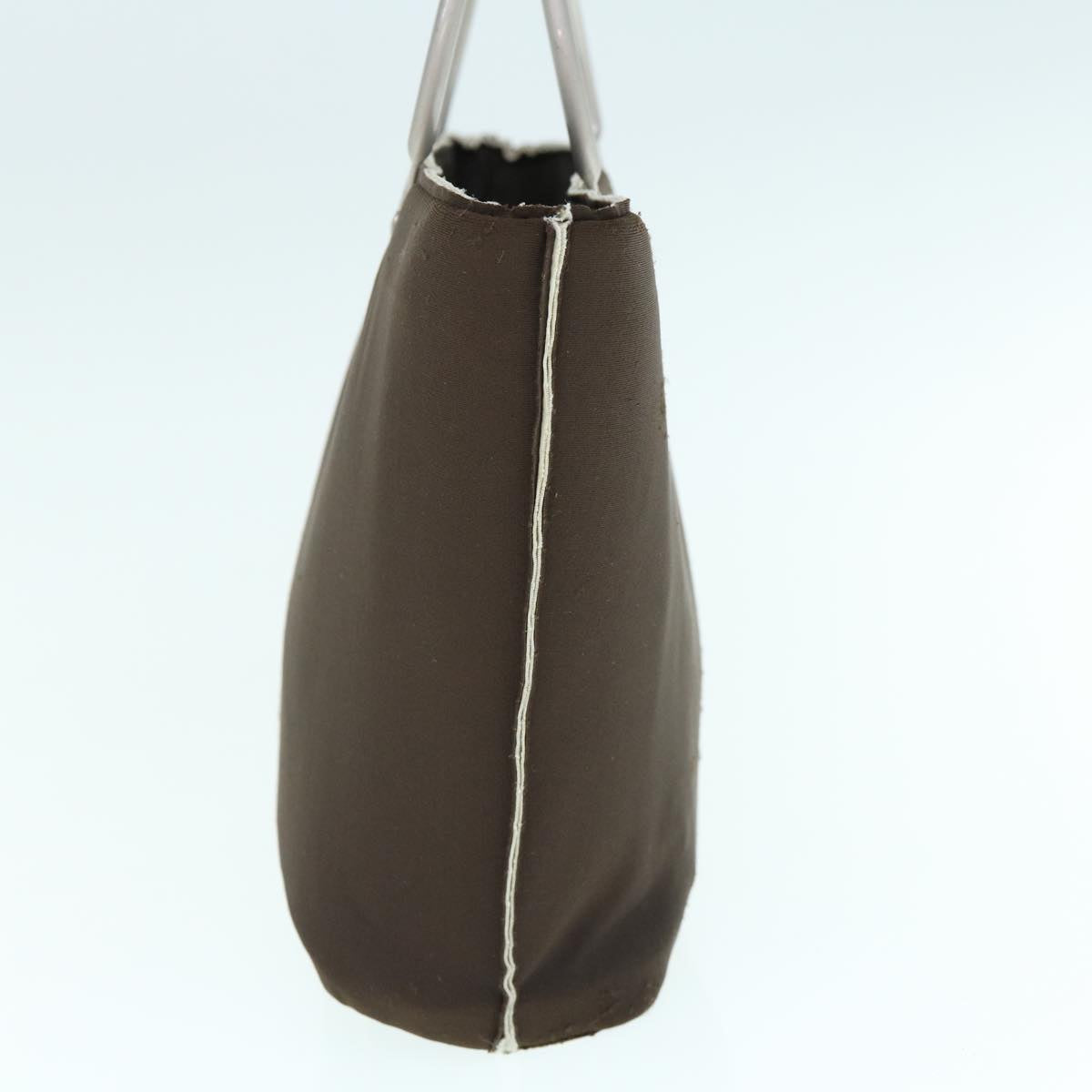 CHANEL Hand Bag Nylon Brown CC Auth bs11011
