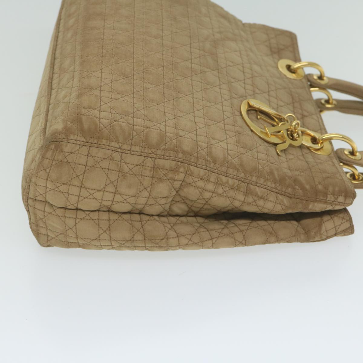 CHRISTIAN DIOR Hand Bag Nylon Brown Auth bs11014