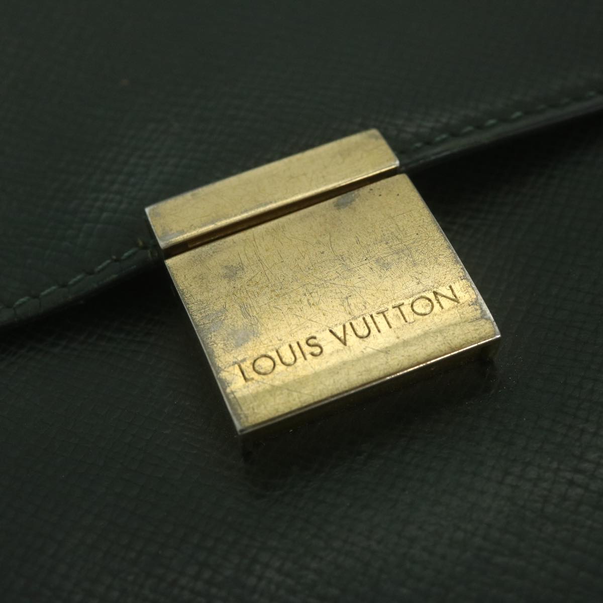 LOUIS VUITTON Taiga Porte Documents Angara Bag Epicea M30774 LV Auth bs11046