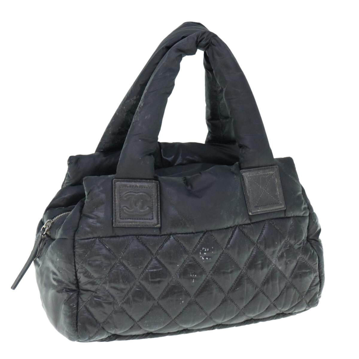 Top Quality Chanel Cococoon Shoulder Bag Nylon Black CC Auth bs11077