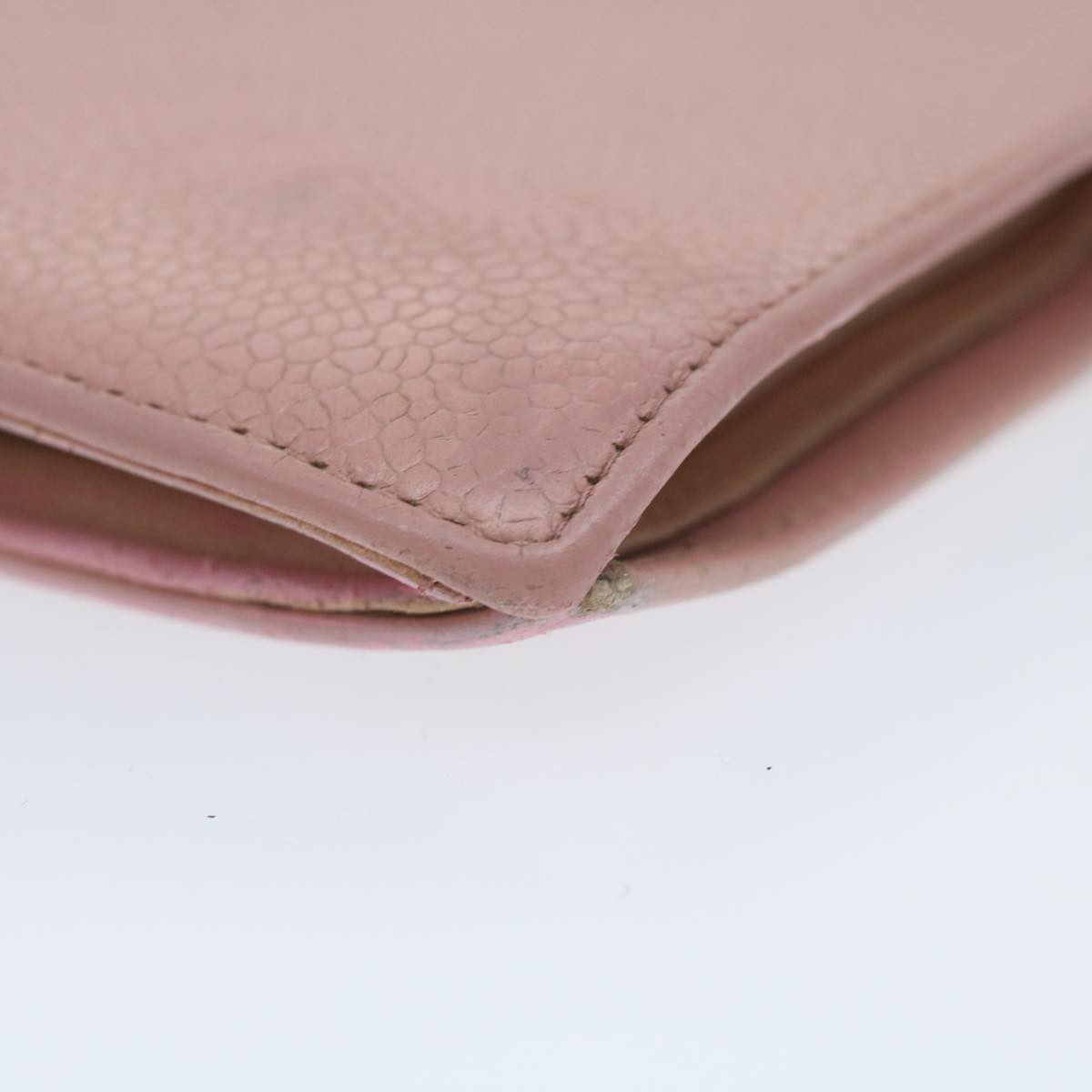 Top Quality Chanel Long Wallet Caviar Skin Pink CC Auth bs11186