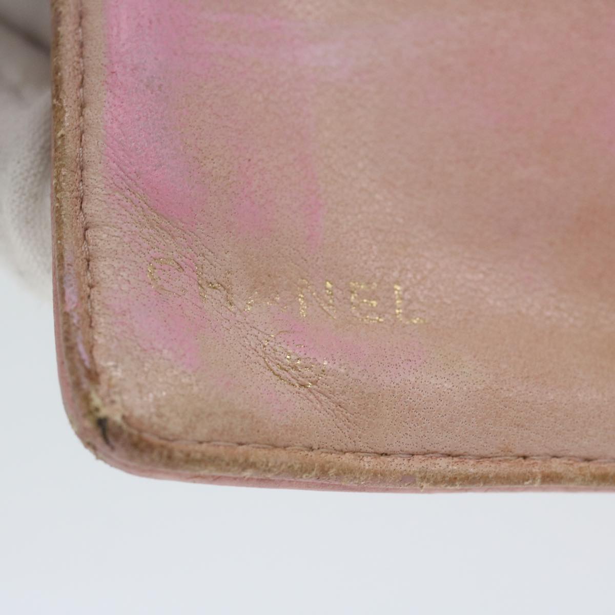 Top Quality Chanel Long Wallet Caviar Skin Pink CC Auth bs11186