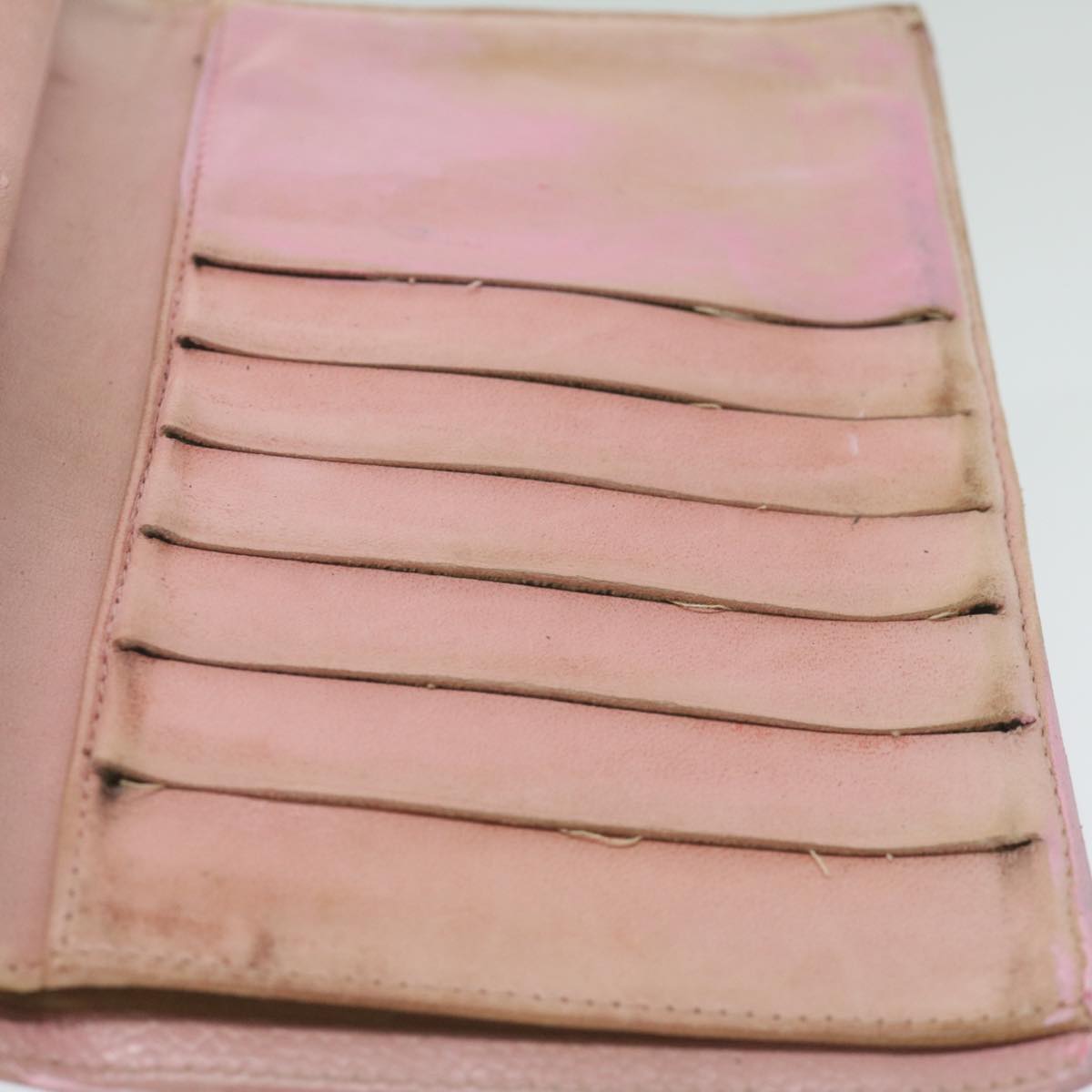 Top Quality Chanel Long Wallet Caviar Skin Pink CC Auth bs11186