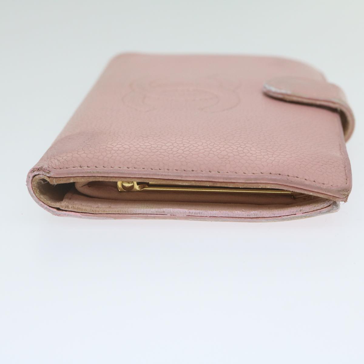 Top Quality Chanel Long Wallet Caviar Skin Pink CC Auth bs11186