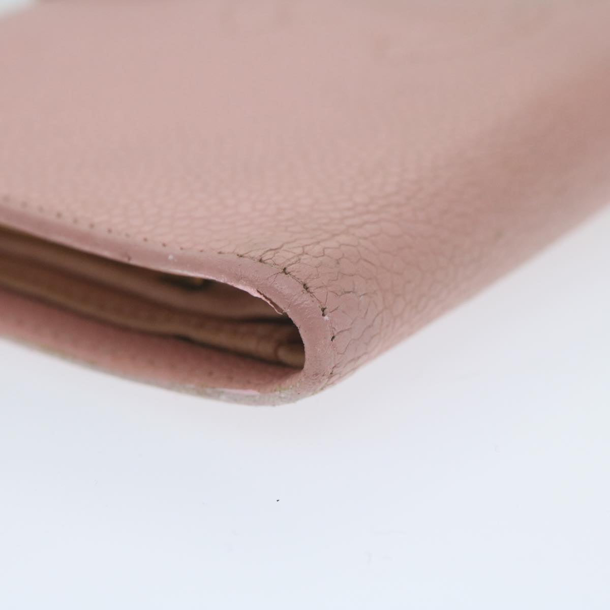 Top Quality Chanel Long Wallet Caviar Skin Pink CC Auth bs11186