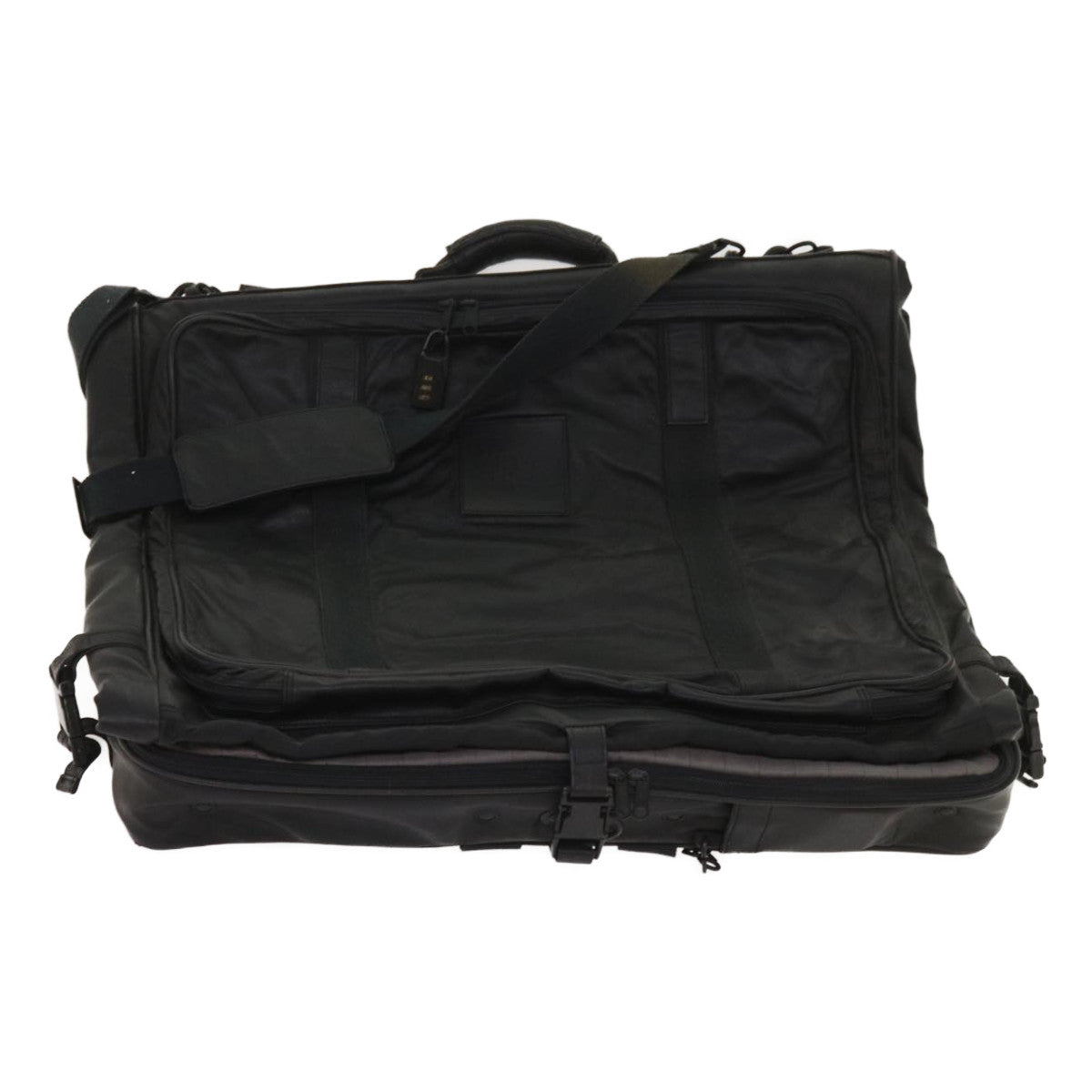 CHRISTIAN DIOR Garment Cover Leather Black Auth bs11227