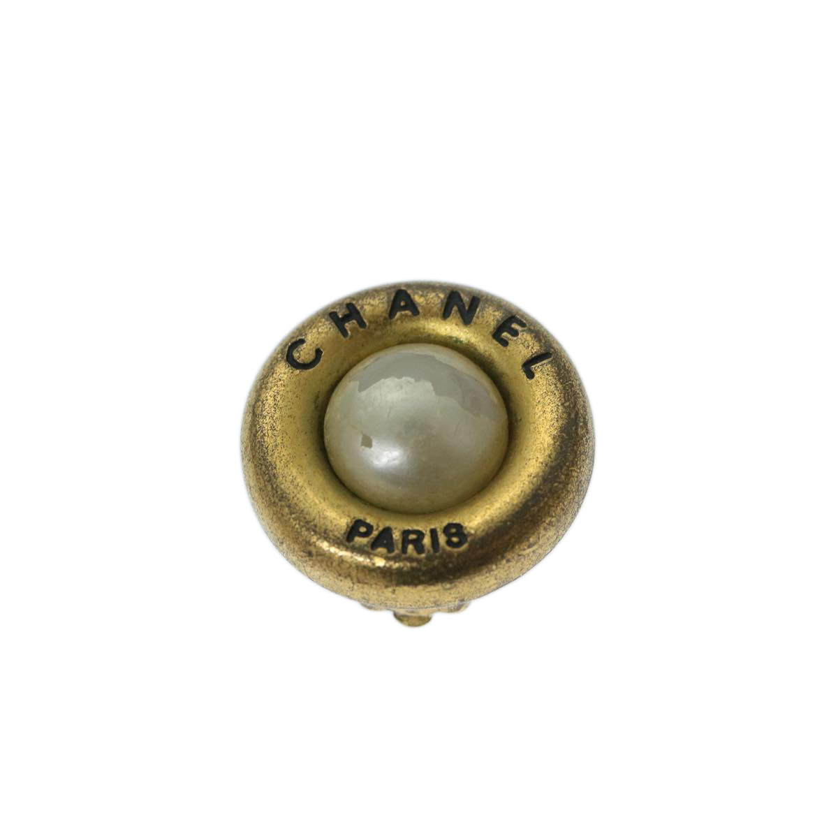Top Quality Chanel Earring Gold Tone CC Auth bs11280