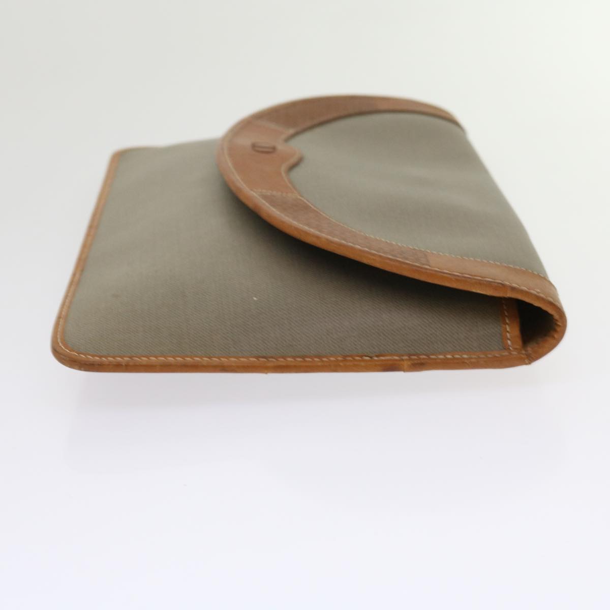 CHRISTIAN DIOR Macadam Canvas clutch Shoulder Bag PVC Canvas 2Set Auth bs11307