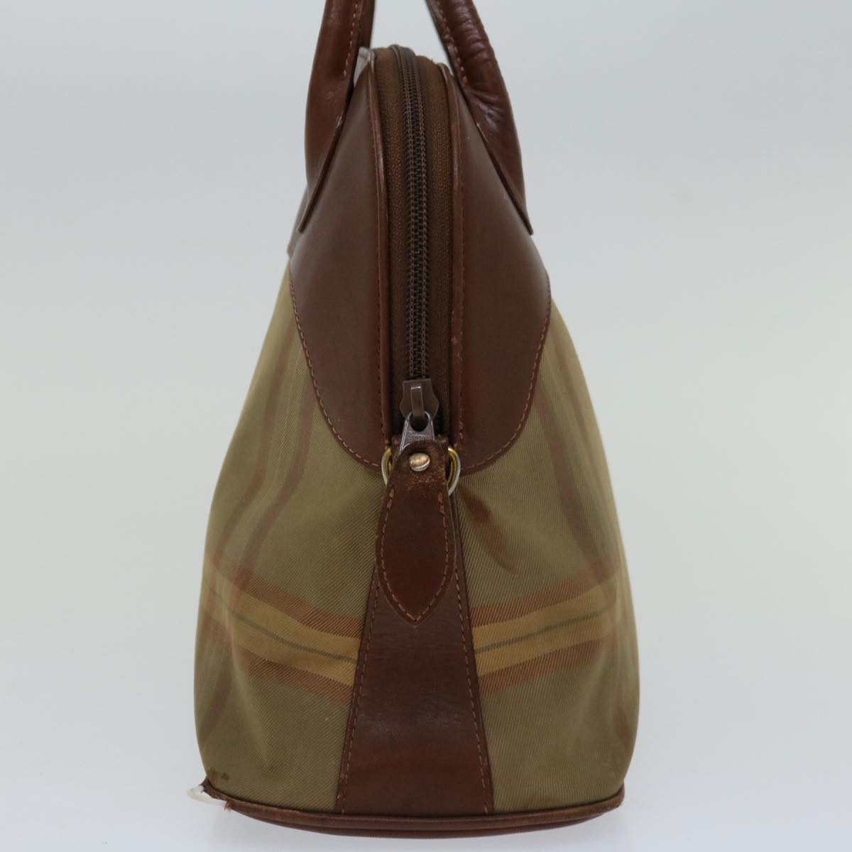 BURBERRYSs Hand Bag Canvas Brown Auth bs12031