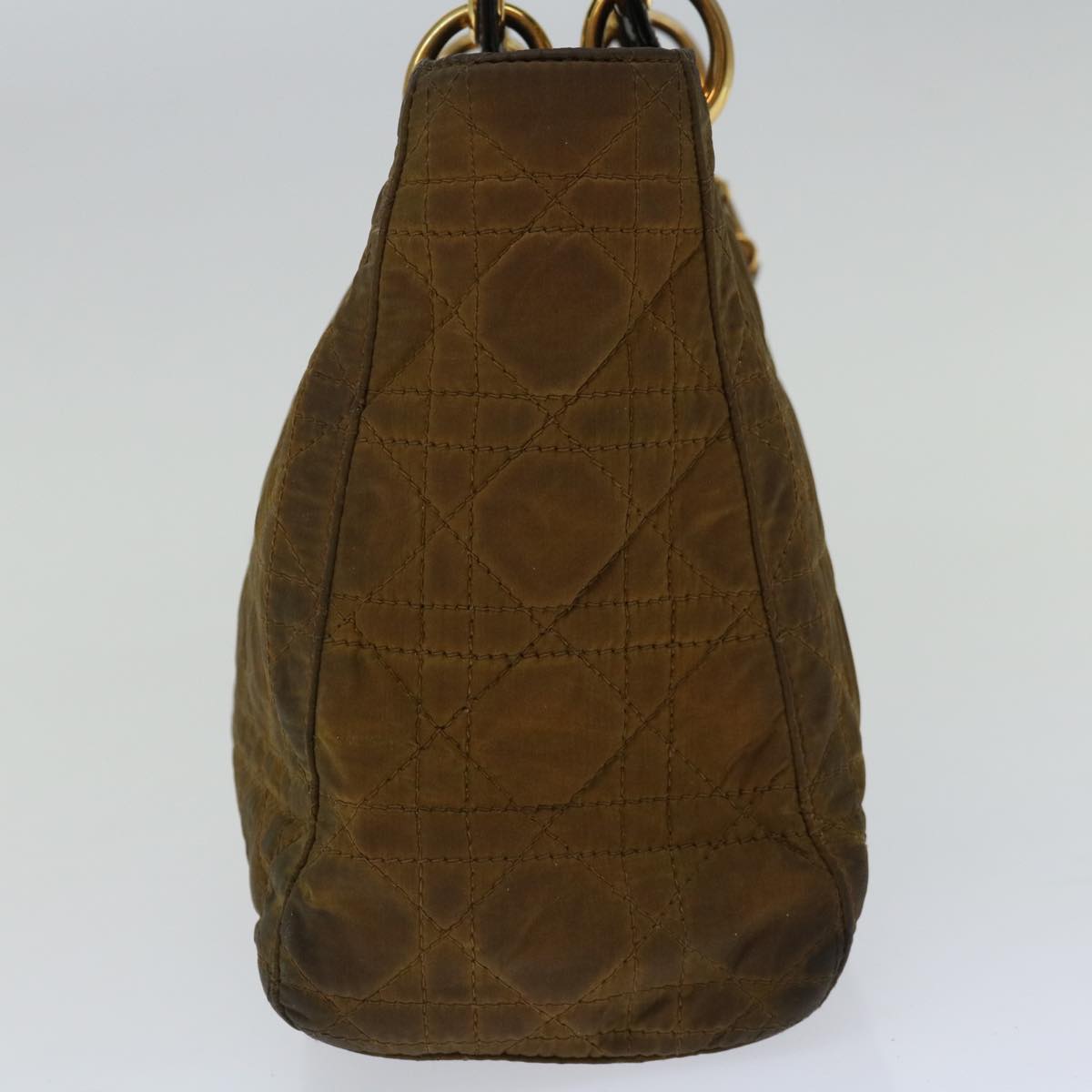 CHRISTIAN DIOR Canage Hand Bag Nylon Brown Auth bs12114