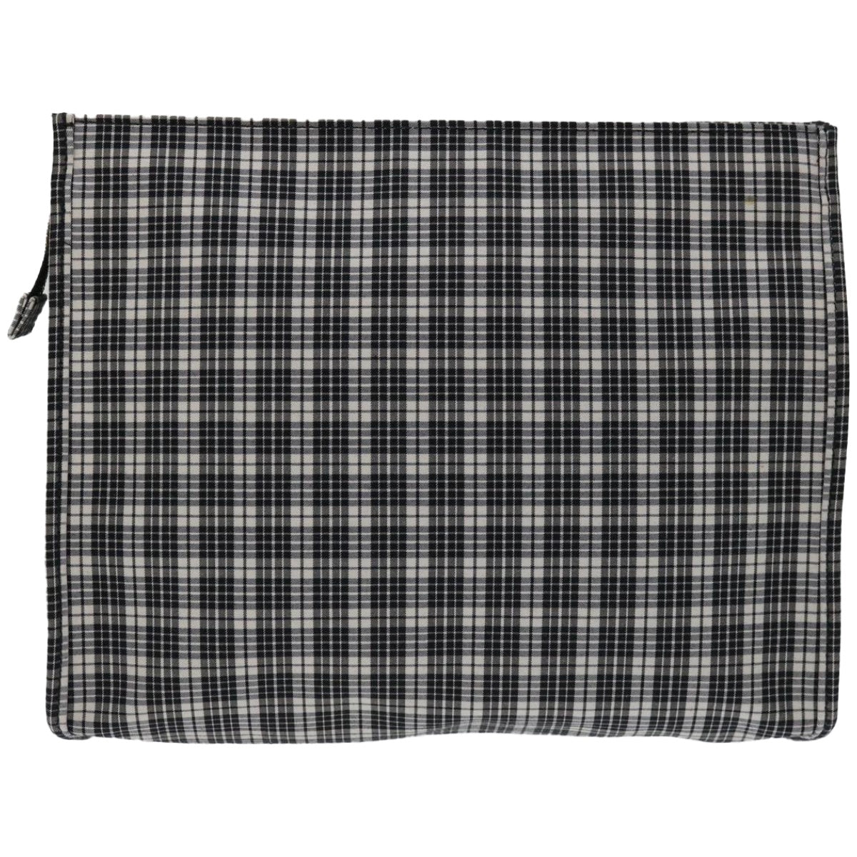 CHRISTIAN DIOR Clutch Bag Nylon Black Auth bs12231