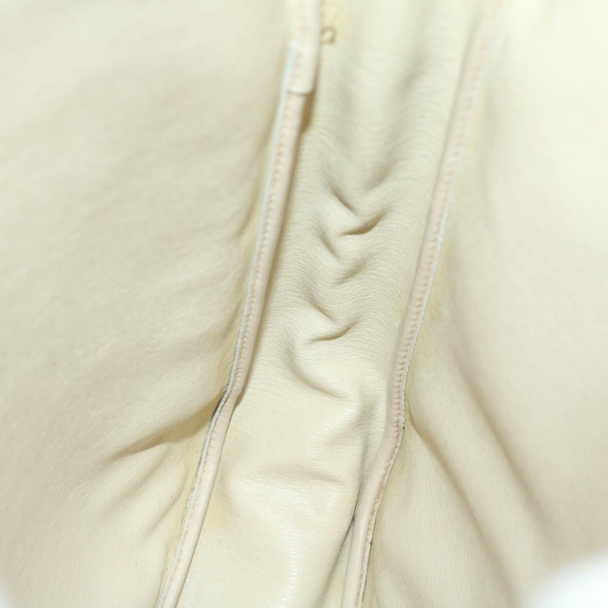CHANEL Shoulder Bag Leather Beige CC Auth bs12353