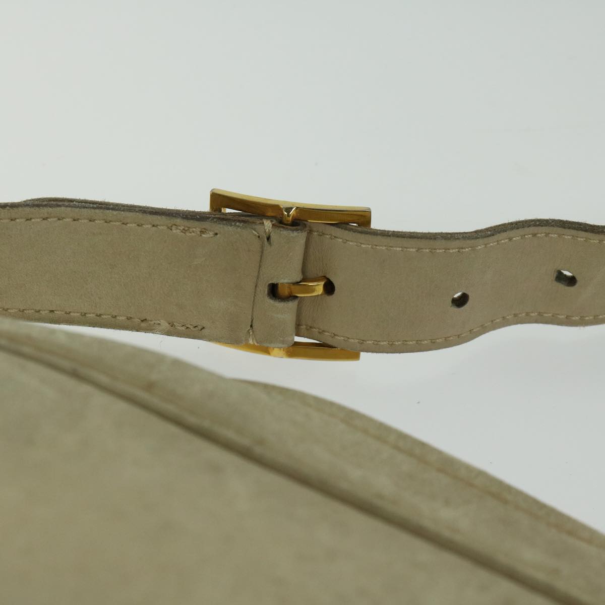 CHANEL Shoulder Bag Leather Beige CC Auth bs12353