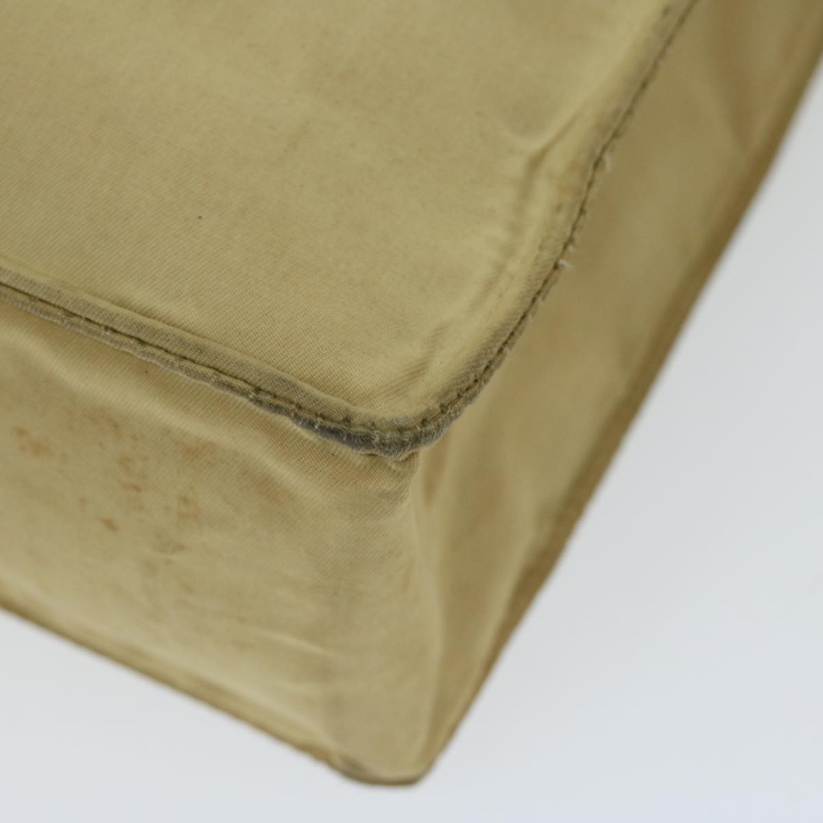 Top Quality Chanel Hand Bag Nylon Beige CC Auth bs12434