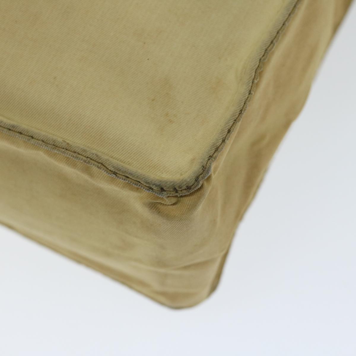 Top Quality Chanel Hand Bag Nylon Beige CC Auth bs12434