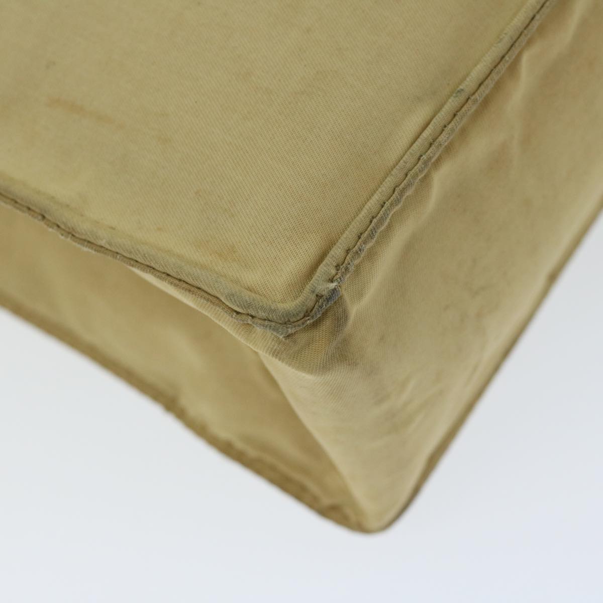 Top Quality Chanel Hand Bag Nylon Beige CC Auth bs12434