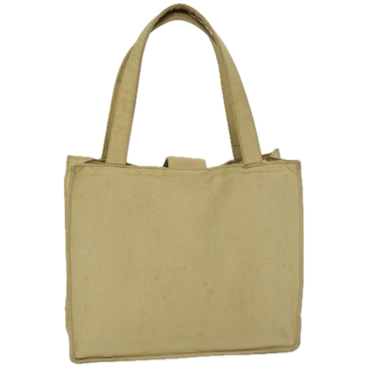 Top Quality Chanel Hand Bag Nylon Beige CC Auth bs12434