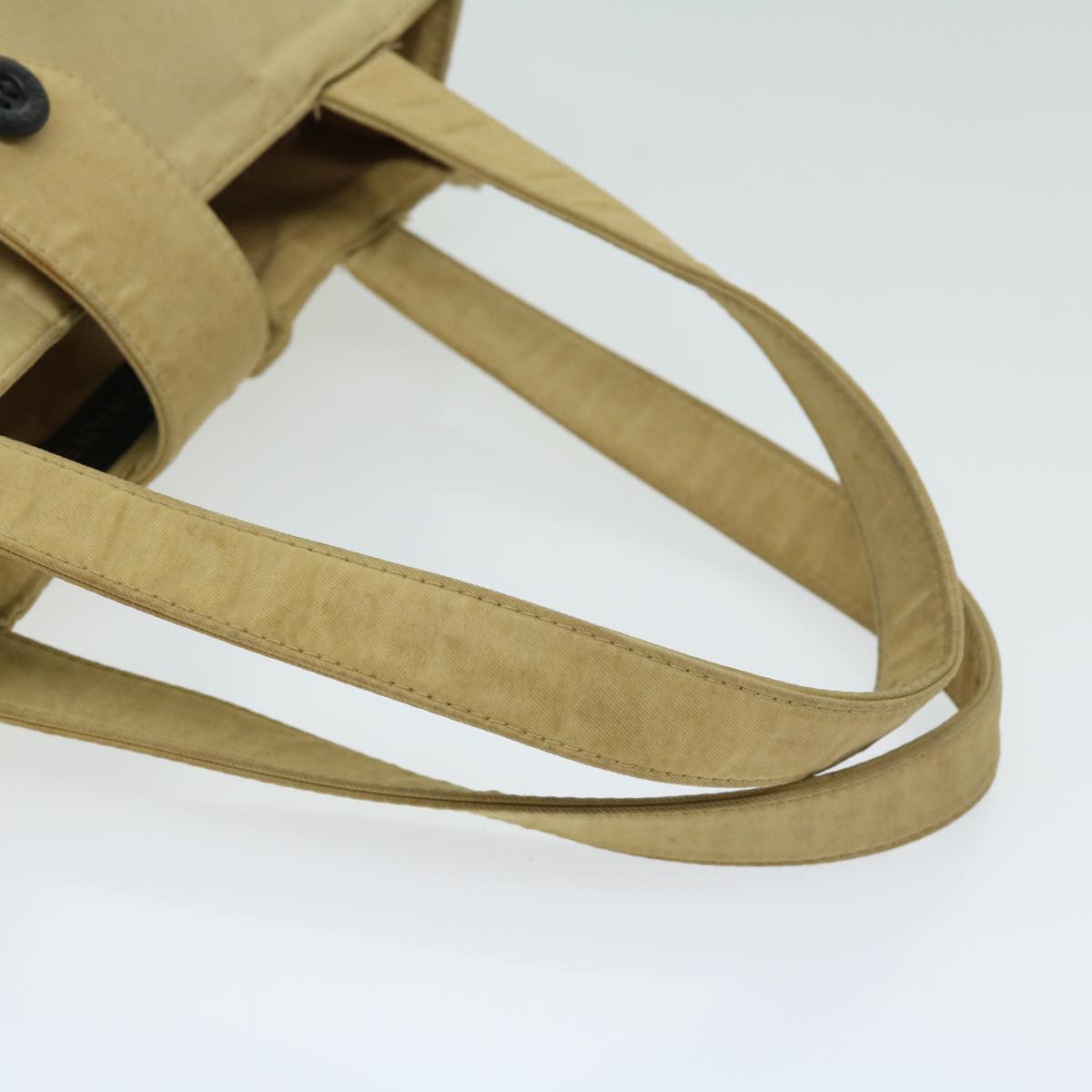 Top Quality Chanel Hand Bag Nylon Beige CC Auth bs12434