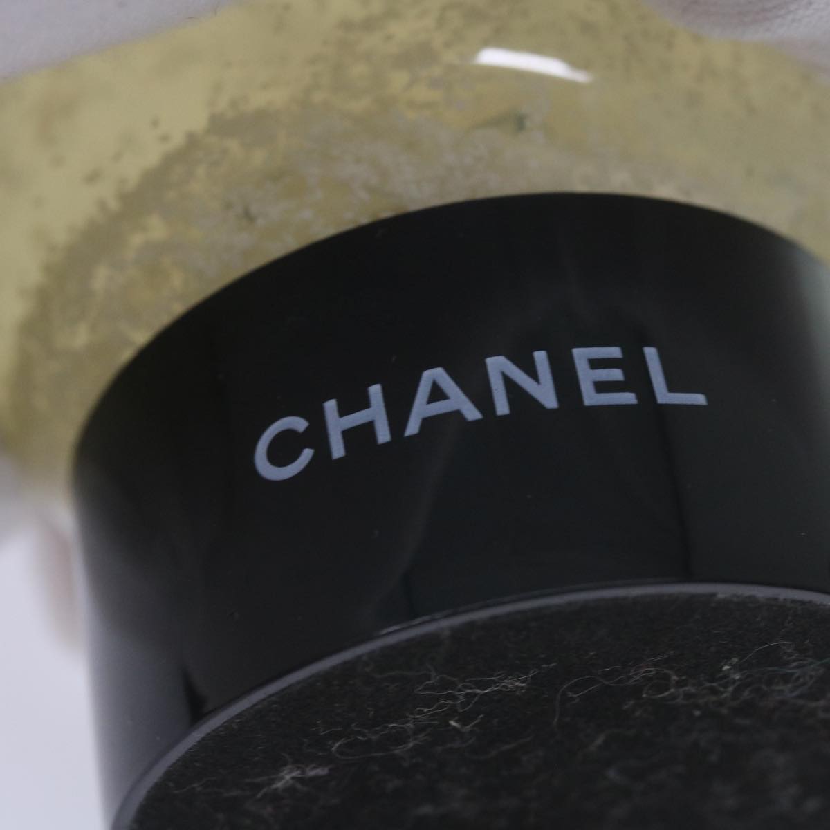 CHANEL Snow Globe plastic Black Clear CC Auth bs12466