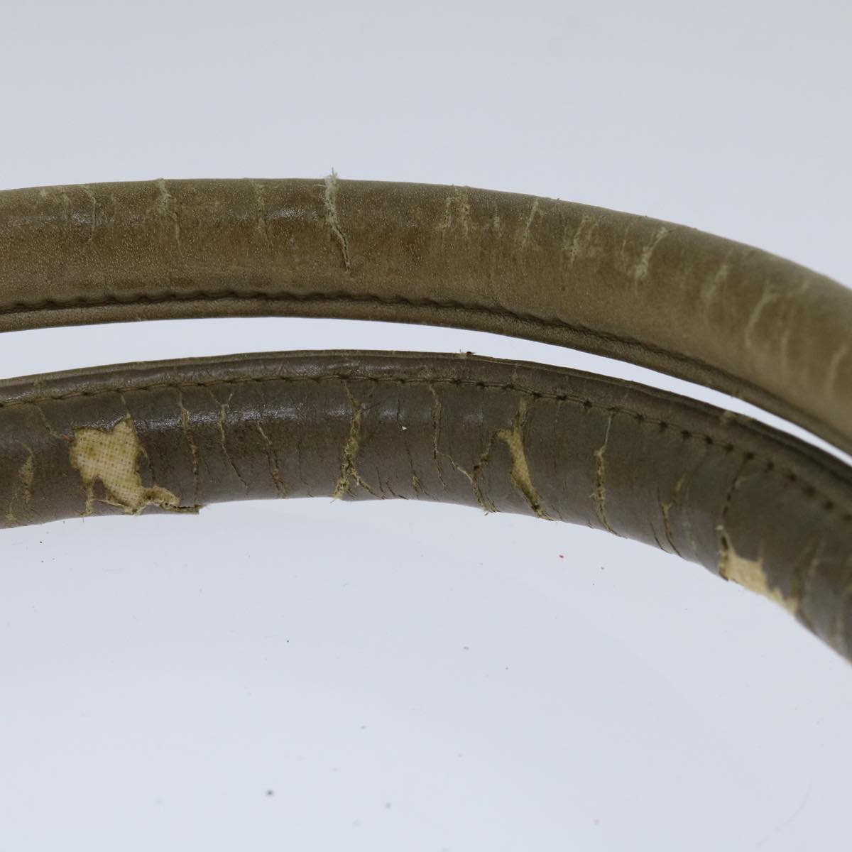 CHANEL Tote Bag Lamb Skin Beige CC Auth bs12535