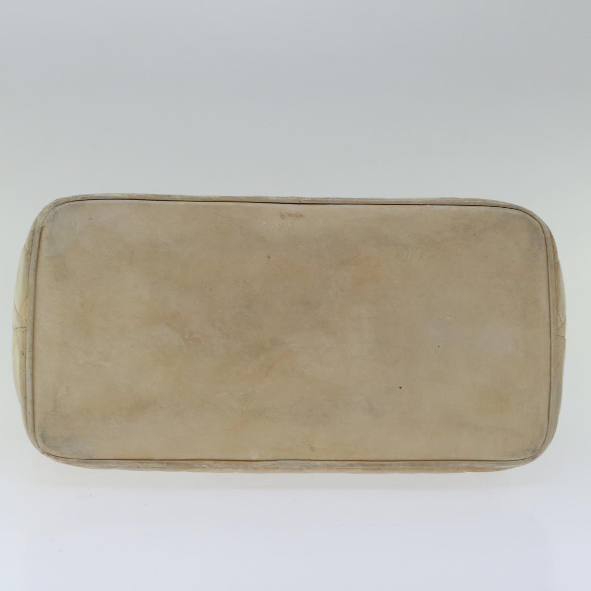 CHANEL Tote Bag Lamb Skin Beige CC Auth bs12535