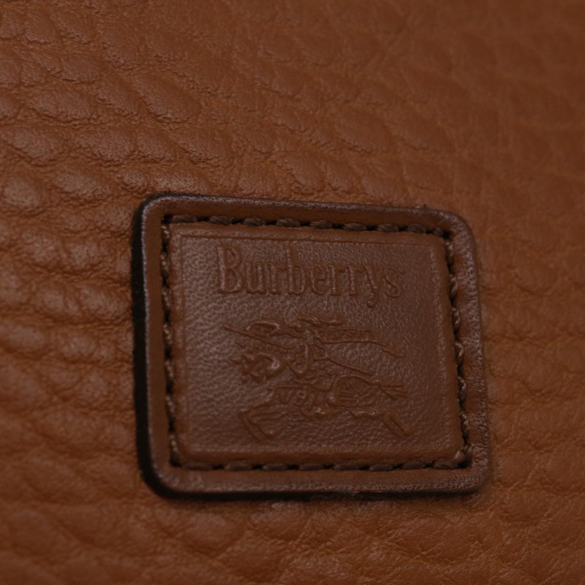 BURBERRYSs Clutch Bag Leather Brown Auth bs12584