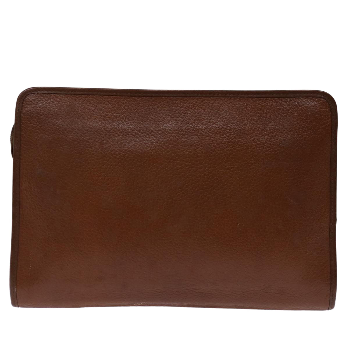 BURBERRYSs Clutch Bag Leather Brown Auth bs12585